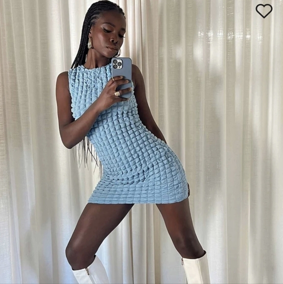 Princess Polly Kendrick Mini Dress in Baby Blue Y2K Size 6 - Picture 3 of 10